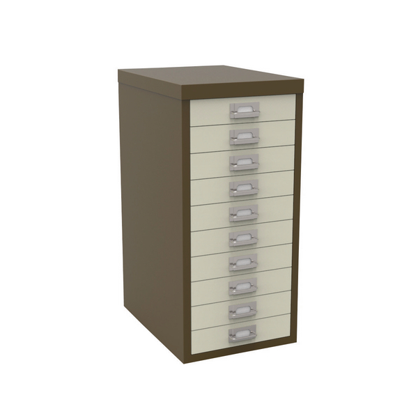 Bisley 10 Drawer Coffee Cream Non Locking Multi Cabinet B Bisley 10 Drawer Coffee Cream Non Locking Multi Cabinet By36938